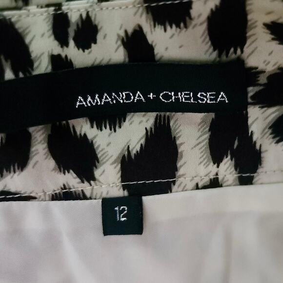 AMANDA + CHELSEA Circle Skirt Women size 12 Leopard Cheetah Print‎ Large NWOT - Picture 4 of 5